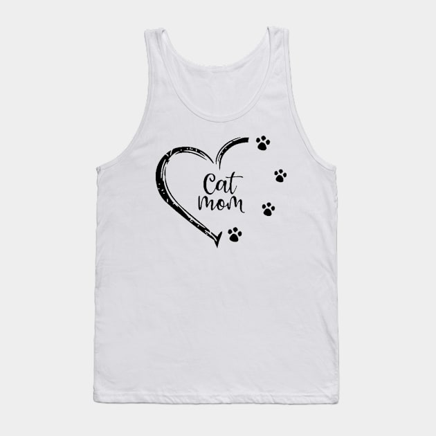 Cat Mom, Cat Lover , Gift For Mom, Fur Mama Gift, Mother's Day Gift, Cat Names Tank Top by creativitythings 